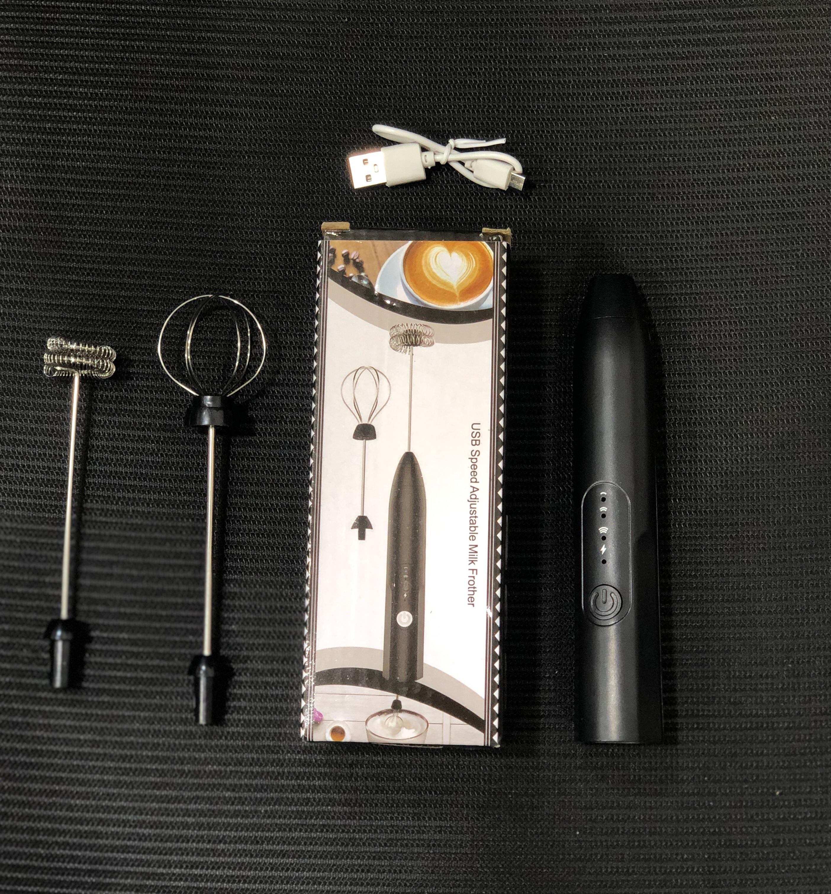 2-in-1 Rechargeable Coffee Beater – Portable Milk Frother