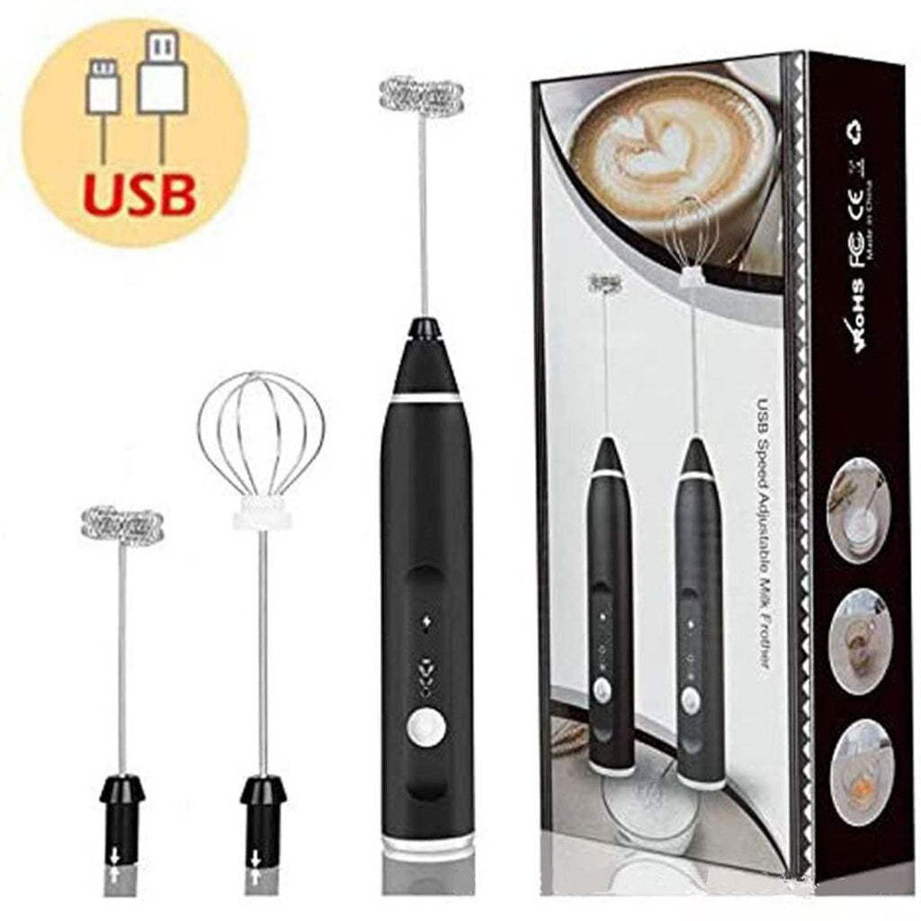 2-in-1 Rechargeable Coffee Beater – Portable Milk Frother