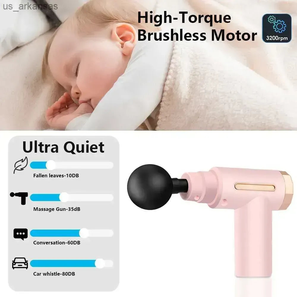 Smart Professional Percussion Massage Gun | Deep Tissue Muscle Massager (4 Heads)