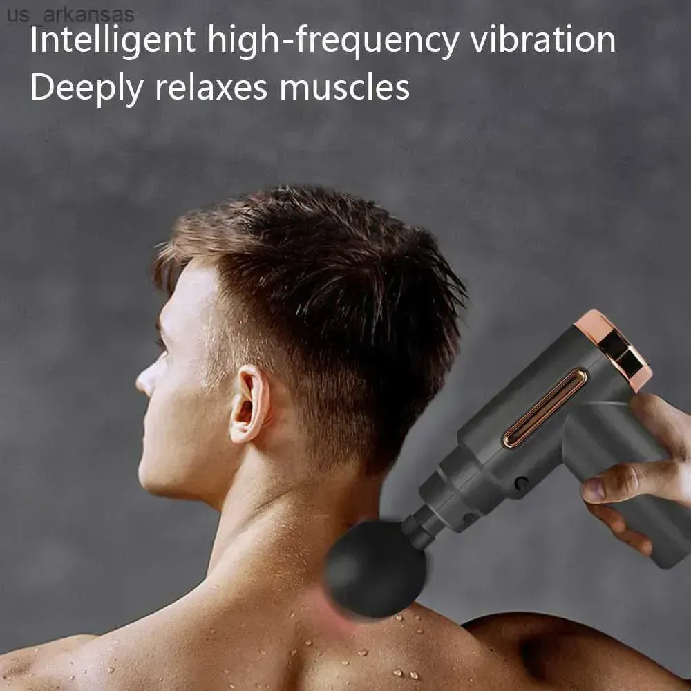 Smart Professional Percussion Massage Gun | Deep Tissue Muscle Massager (4 Heads)