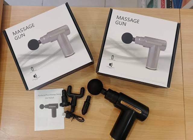 Smart Professional Percussion Massage Gun | Deep Tissue Muscle Massager (4 Heads)