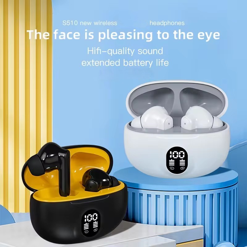 895B Professional Stereo Wireless Earbuds with LED Display & Type-C Fast Charging
