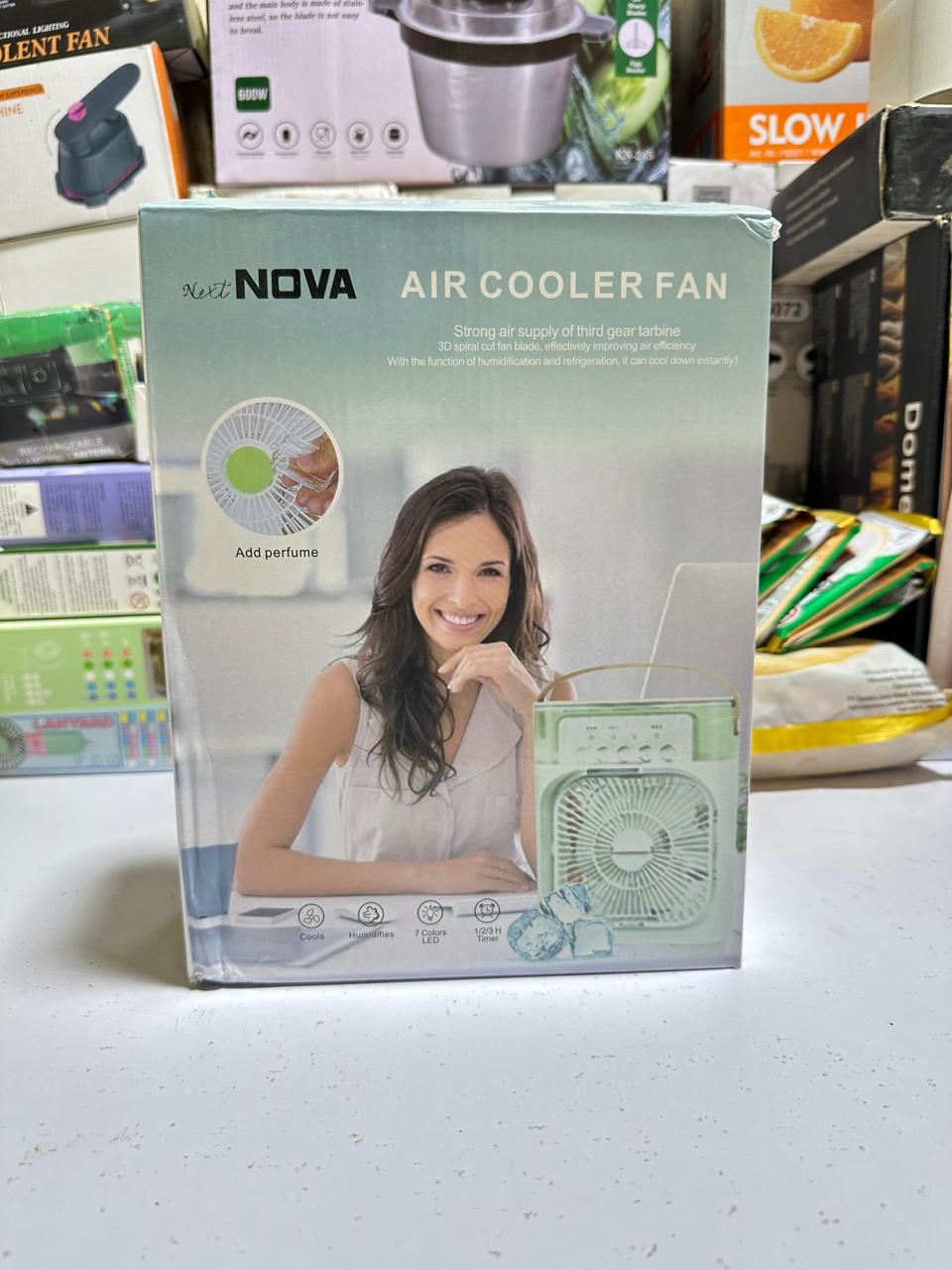 Next Nova 3-in-1 Portable Mini AC Fan | 10" Desktop Air Cooler & Humidifier