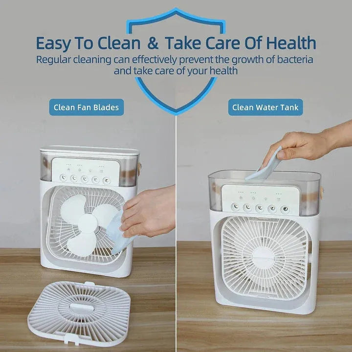 Next Nova 3-in-1 Portable Mini AC Fan | 10" Desktop Air Cooler & Humidifier