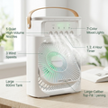 Next Nova 3-in-1 Portable Mini AC Fan | 10" Desktop Air Cooler & Humidifier
