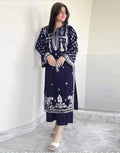 2 Pcs Lawn Embroidered Suit – Blue