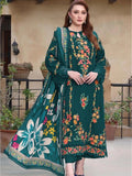3 Pcs Lawn Embroidered Suit – Green Floral